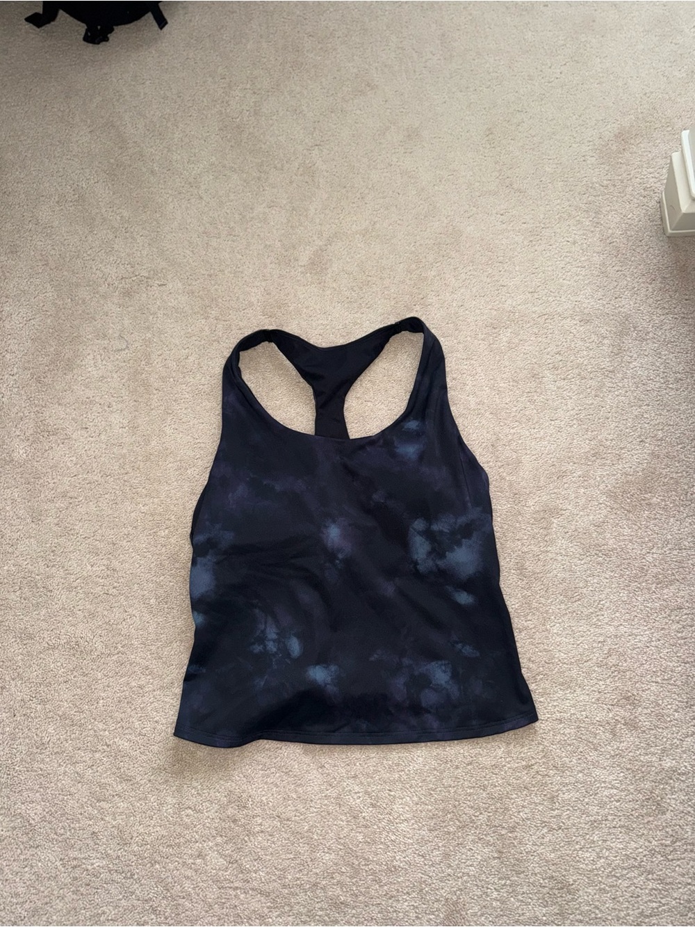 Women's Navy Tie-Dye Racerback Tank Top